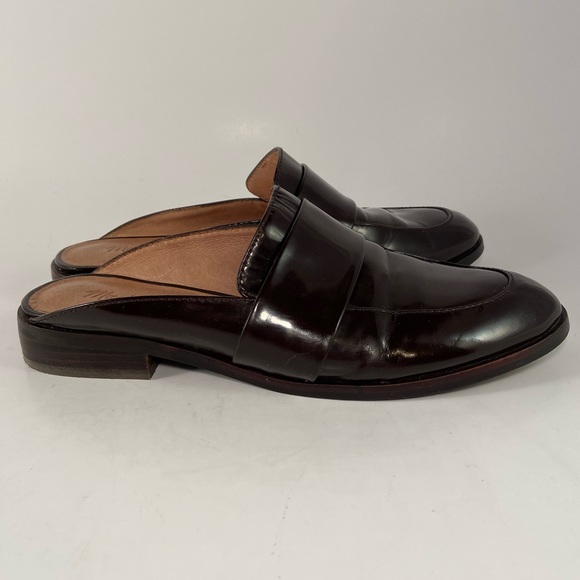 Madewell Burgandy Elin Backless Loafer slides - Picture 2 of 8